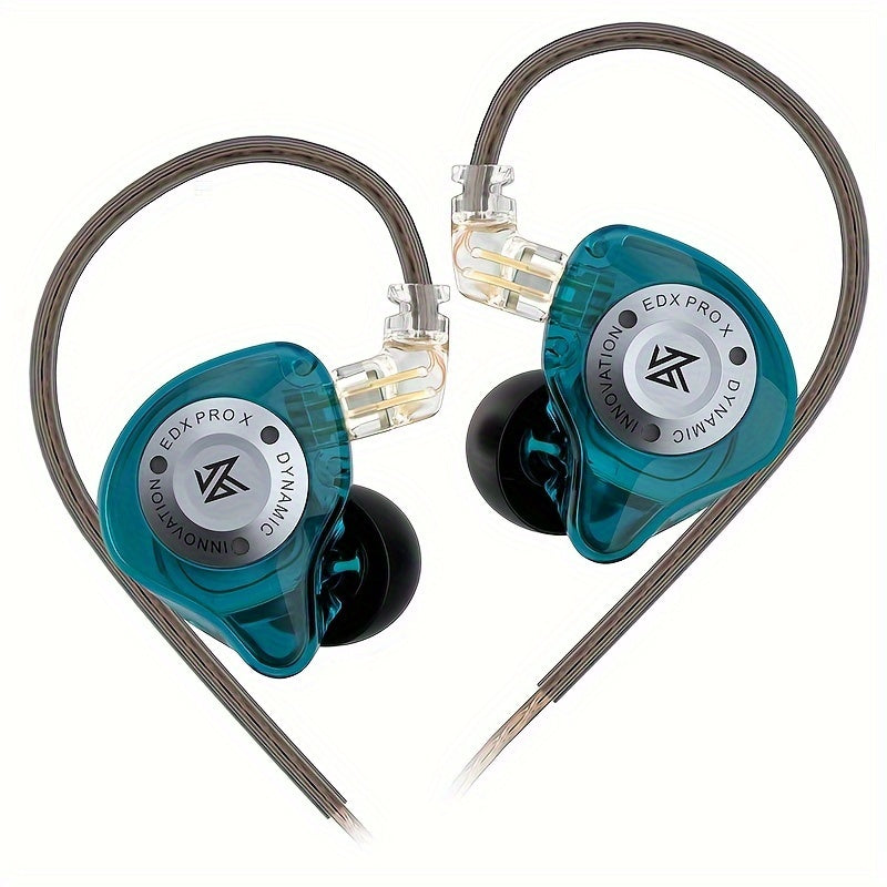 KZ EDX Pro X Dual Driver Hi-Fi In Ear Monitor Headphones - Exceptional Stereo Sound, Noise Cancelling, Wired IEM Earphones with Comfortable Fit - Eid Al-Adha Mubarak Gift Idea