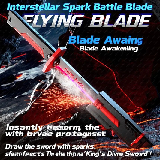 LED Sparkblade Katana Toy Sword – Light, Smoke & Streamer FX Cosplay Prop