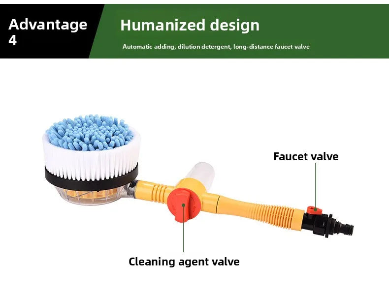 Car Wash Set 360 Degree Rotating Handle Detachable Telescopic Car Wash Brush With Soap Dispenser Suitable Car Yard Garden Pets