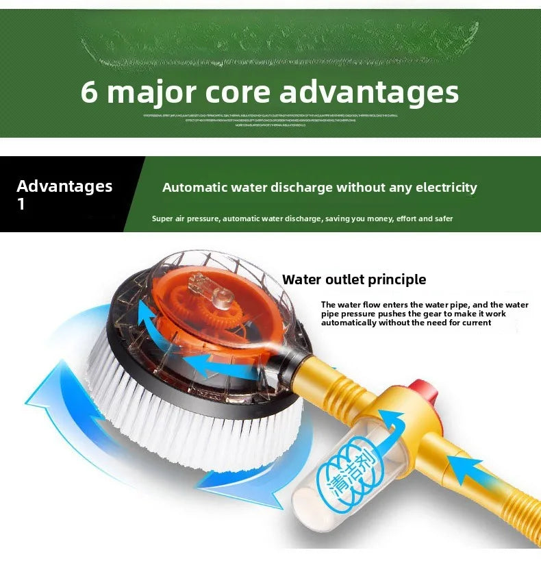 Car Wash Set 360 Degree Rotating Handle Detachable Telescopic Car Wash Brush With Soap Dispenser Suitable Car Yard Garden Pets