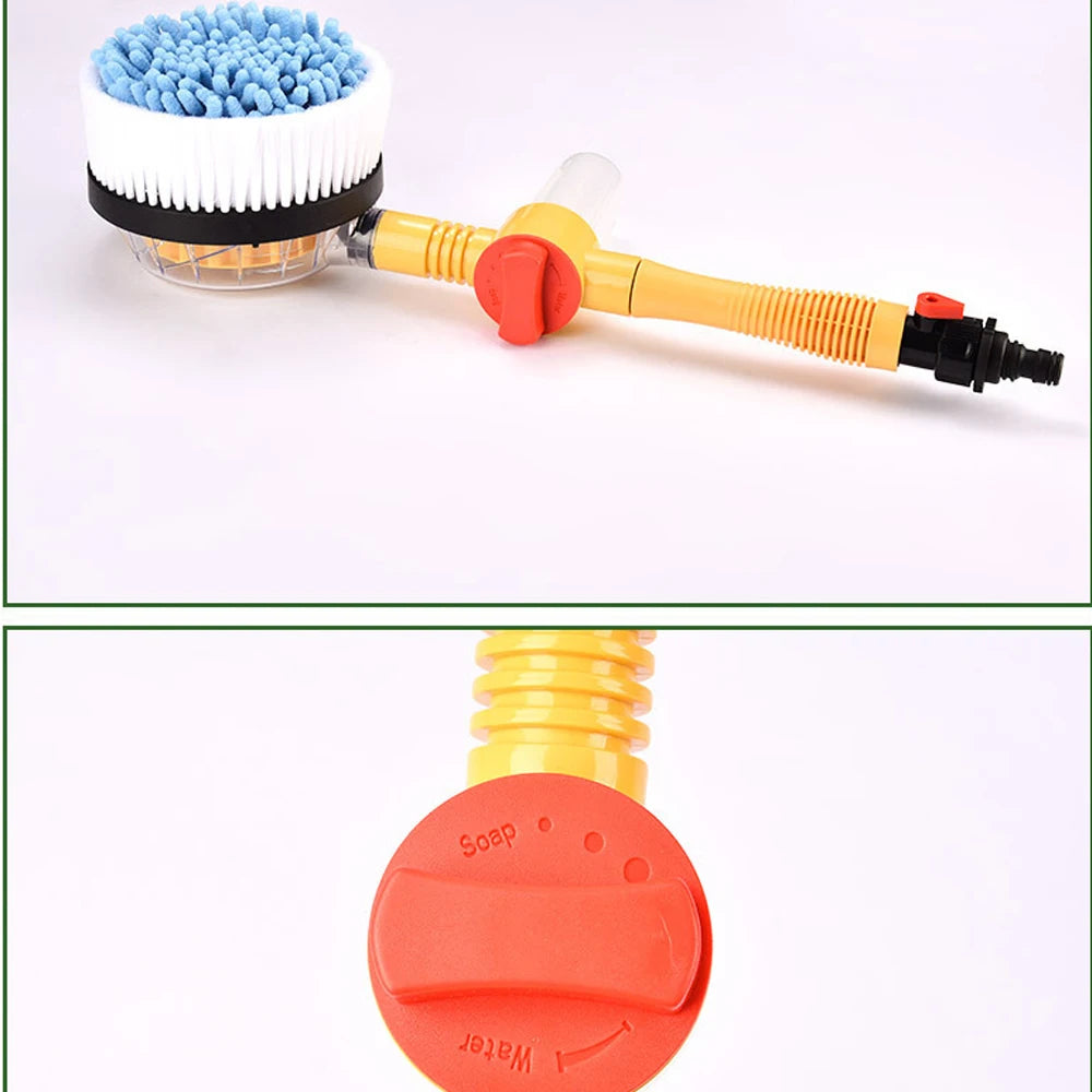Car Wash Set 360 Degree Rotating Handle Detachable Telescopic Car Wash Brush With Soap Dispenser Suitable Car Yard Garden Pets