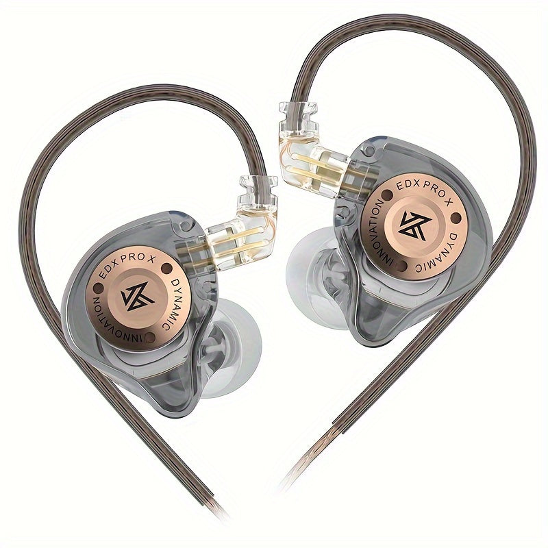 KZ EDX Pro X Dual Driver Hi-Fi In Ear Monitor Headphones - Exceptional Stereo Sound, Noise Cancelling, Wired IEM Earphones with Comfortable Fit - Eid Al-Adha Mubarak Gift Idea
