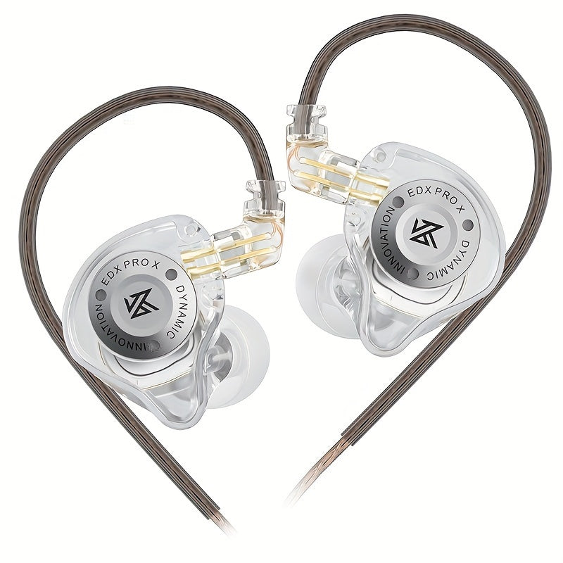 KZ EDX Pro X Dual Driver Hi-Fi In Ear Monitor Headphones - Exceptional Stereo Sound, Noise Cancelling, Wired IEM Earphones with Comfortable Fit - Eid Al-Adha Mubarak Gift Idea