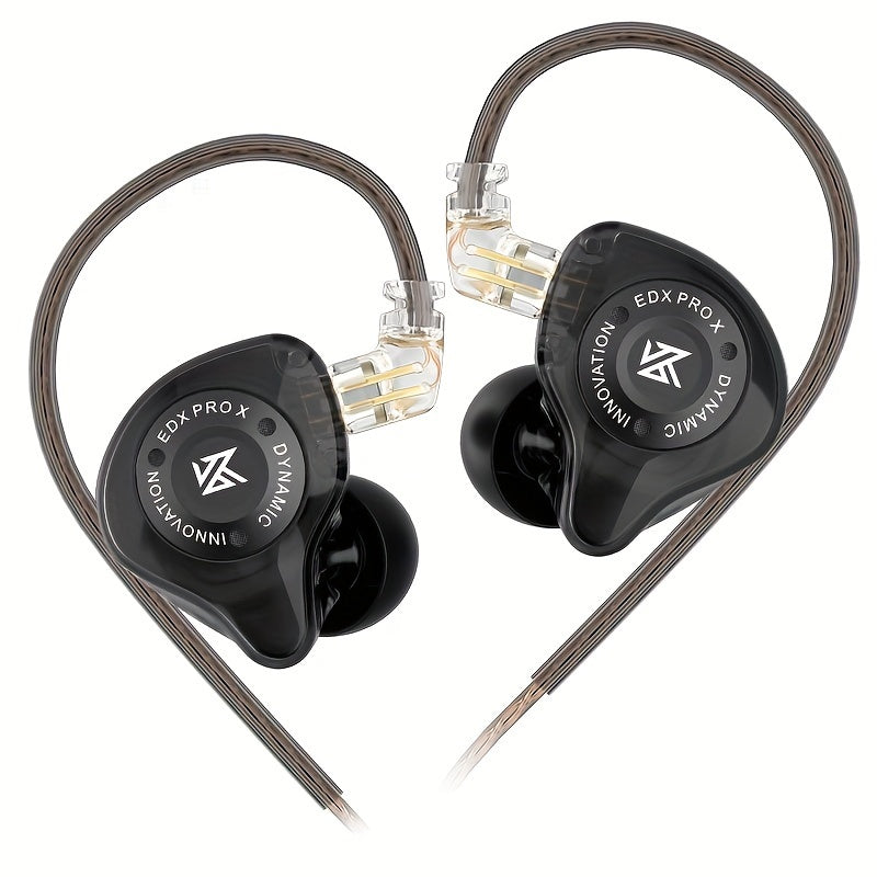 KZ EDX Pro X Dual Driver Hi-Fi In Ear Monitor Headphones - Exceptional Stereo Sound, Noise Cancelling, Wired IEM Earphones with Comfortable Fit - Eid Al-Adha Mubarak Gift Idea