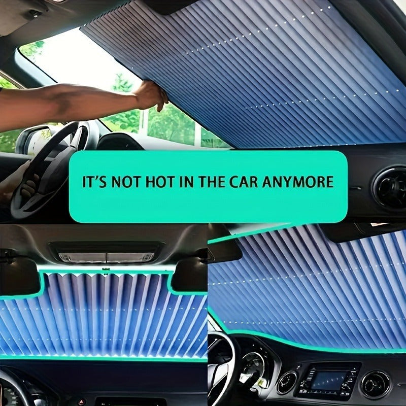 Automatic Retractable Car Sunshade Rear Window UV Heat Shield Aluminum Easy Install