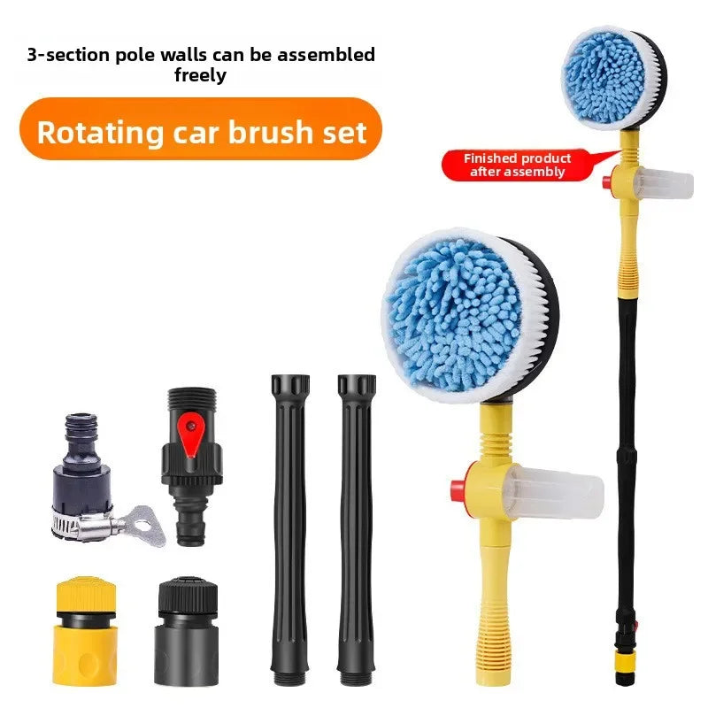 Car Wash Set 360 Degree Rotating Handle Detachable Telescopic Car Wash Brush With Soap Dispenser Suitable Car Yard Garden Pets