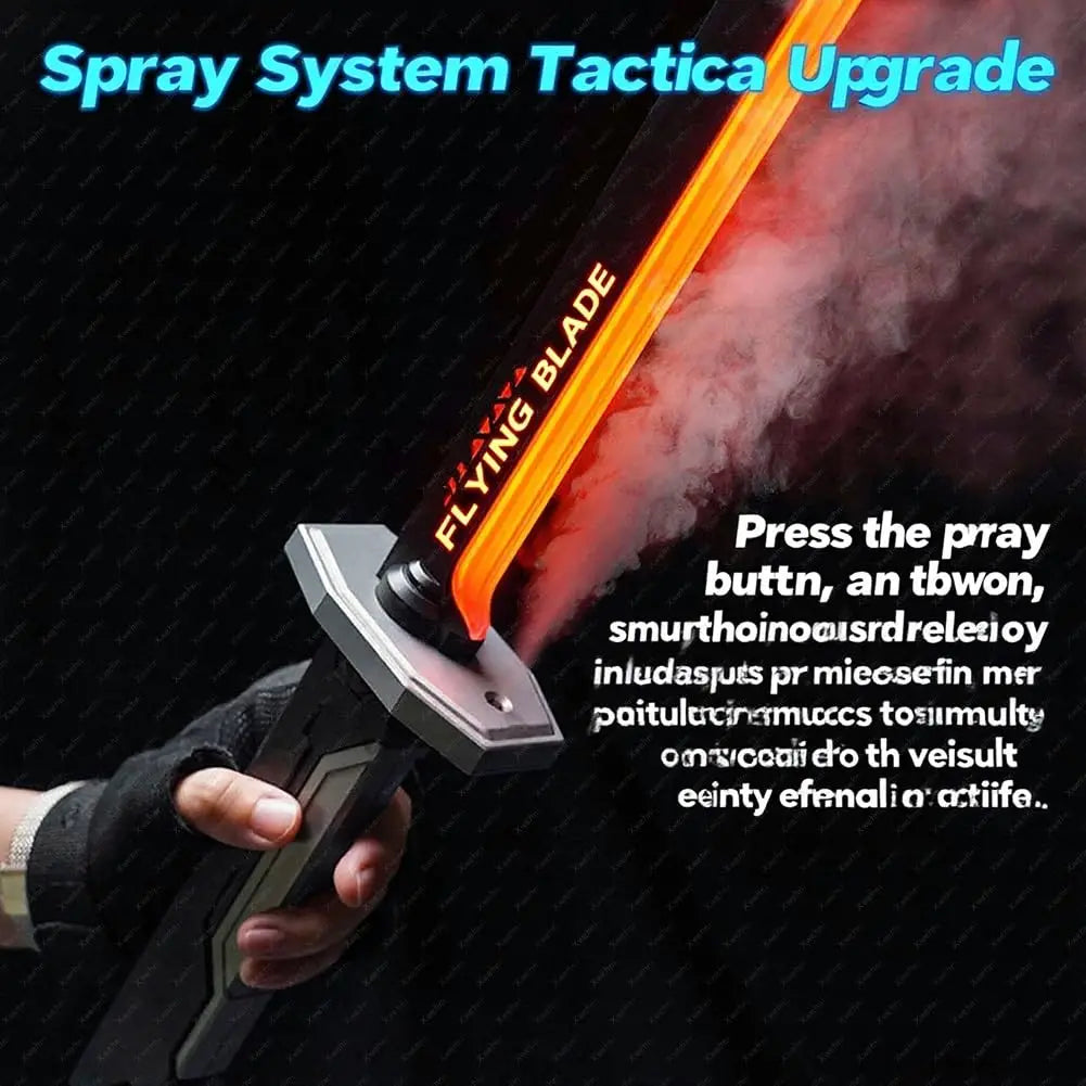 LED Sparkblade Katana Toy Sword – Light, Smoke & Streamer FX Cosplay Prop