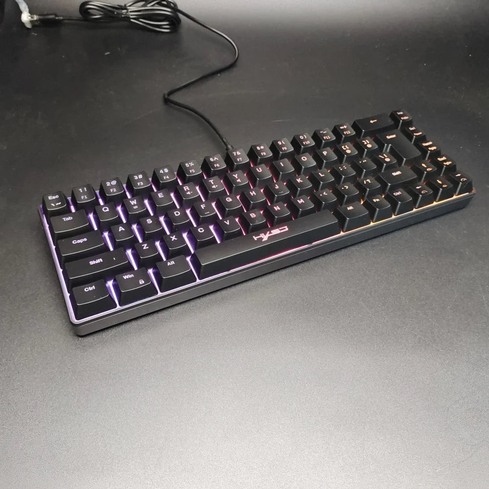 60% Gaming Keyboard,RGB Backlit Ultra Compact Mini 68 Key Wired Keyboard,Anti-Ghosting Keys, for Windows Laptops and PC