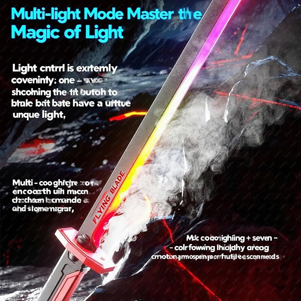 LED Sparkblade Katana Toy Sword – Light, Smoke & Streamer FX Cosplay Prop