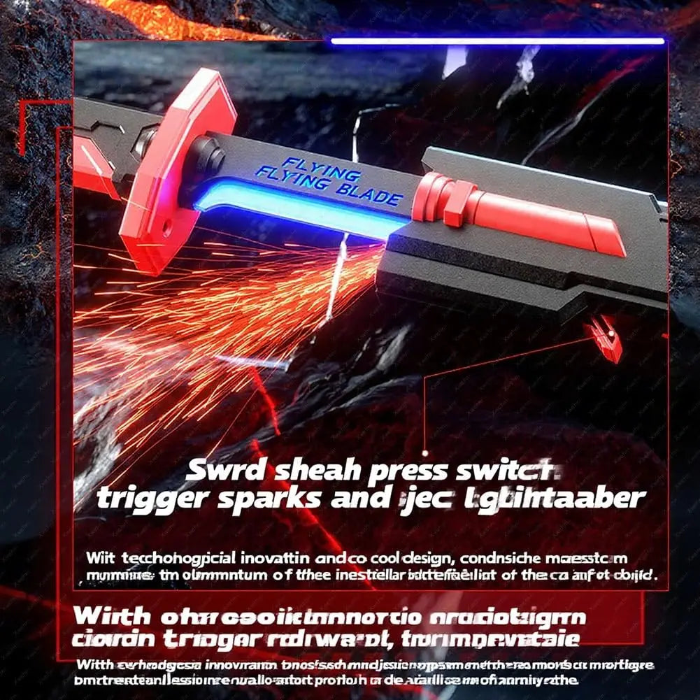 LED Sparkblade Katana Toy Sword – Light, Smoke & Streamer FX Cosplay Prop