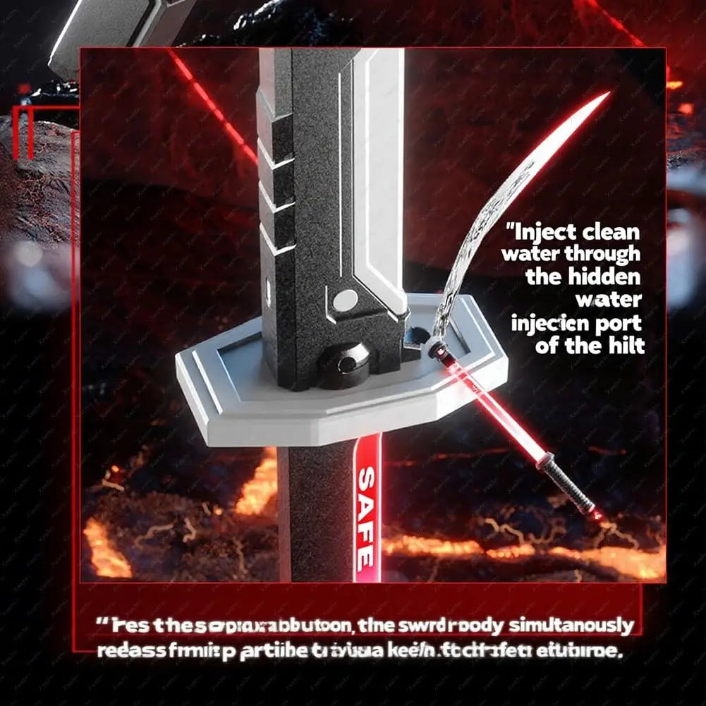 LED Sparkblade Katana Toy Sword – Light, Smoke & Streamer FX Cosplay Prop