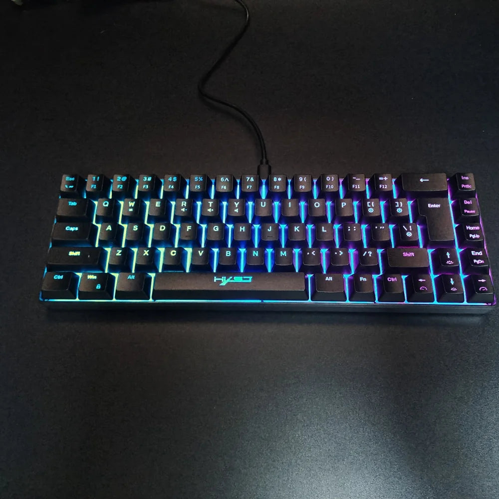 60% Gaming Keyboard,RGB Backlit Ultra Compact Mini 68 Key Wired Keyboard,Anti-Ghosting Keys, for Windows Laptops and PC