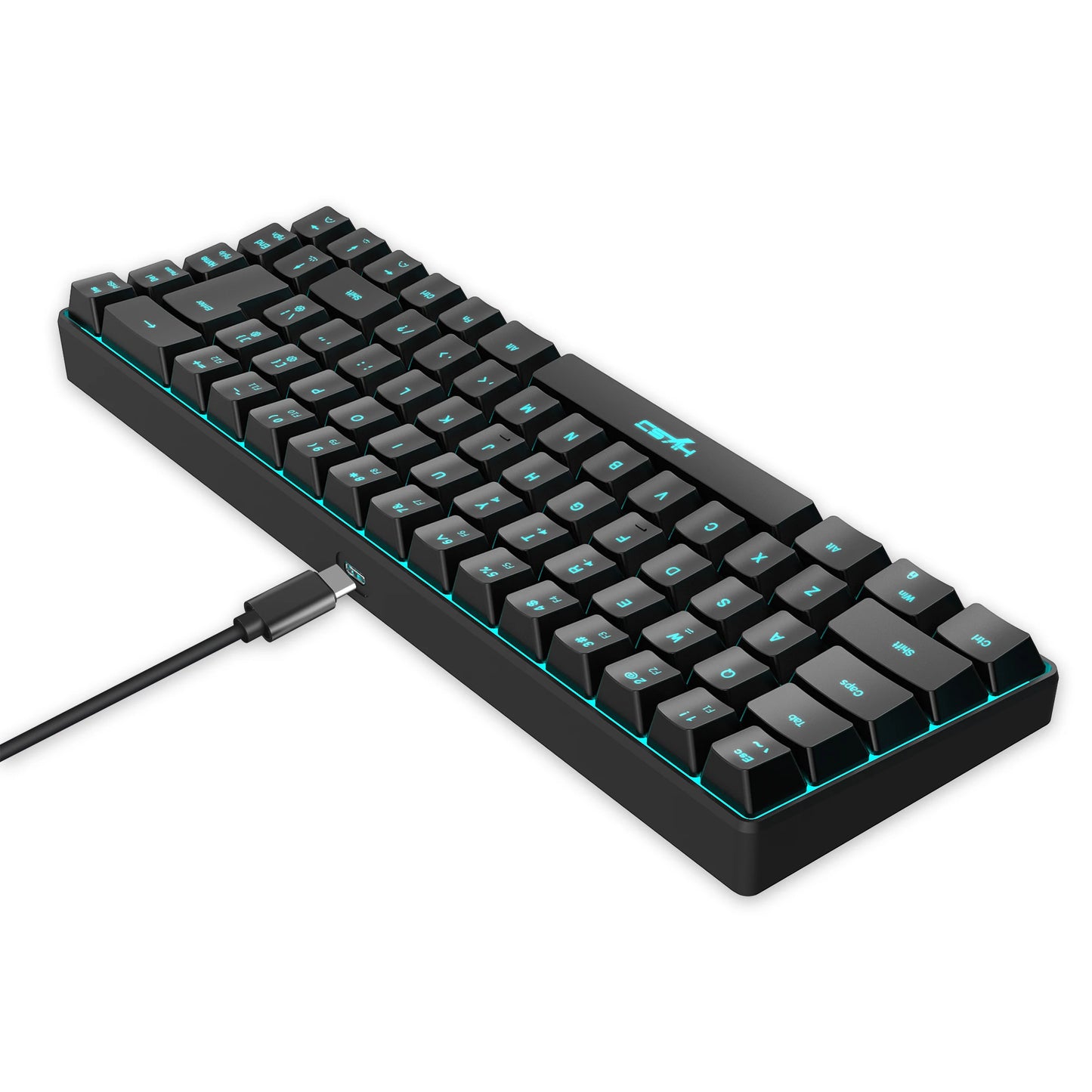 60% Gaming Keyboard,RGB Backlit Ultra Compact Mini 68 Key Wired Keyboard,Anti-Ghosting Keys, for Windows Laptops and PC