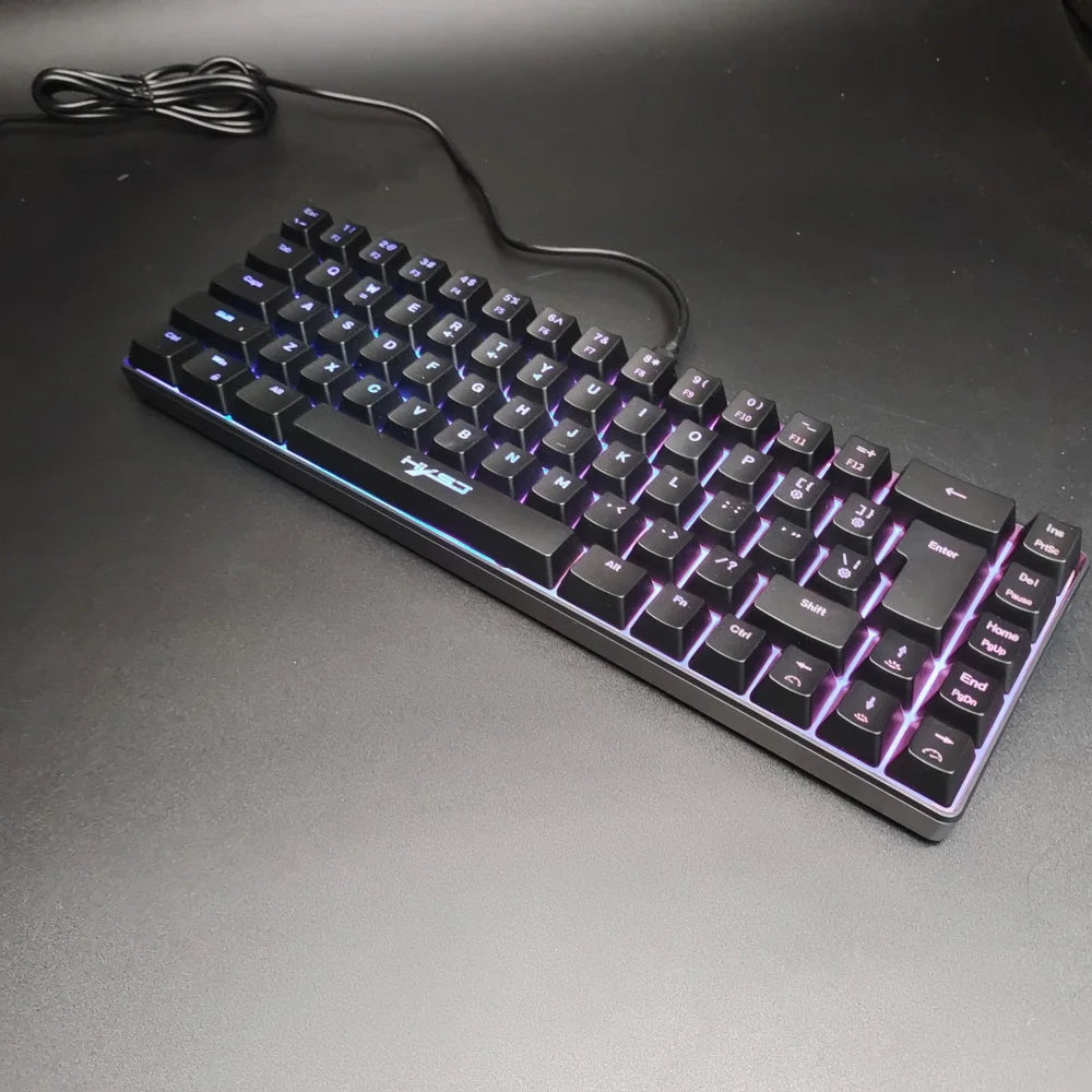 60% Gaming Keyboard,RGB Backlit Ultra Compact Mini 68 Key Wired Keyboard,Anti-Ghosting Keys, for Windows Laptops and PC