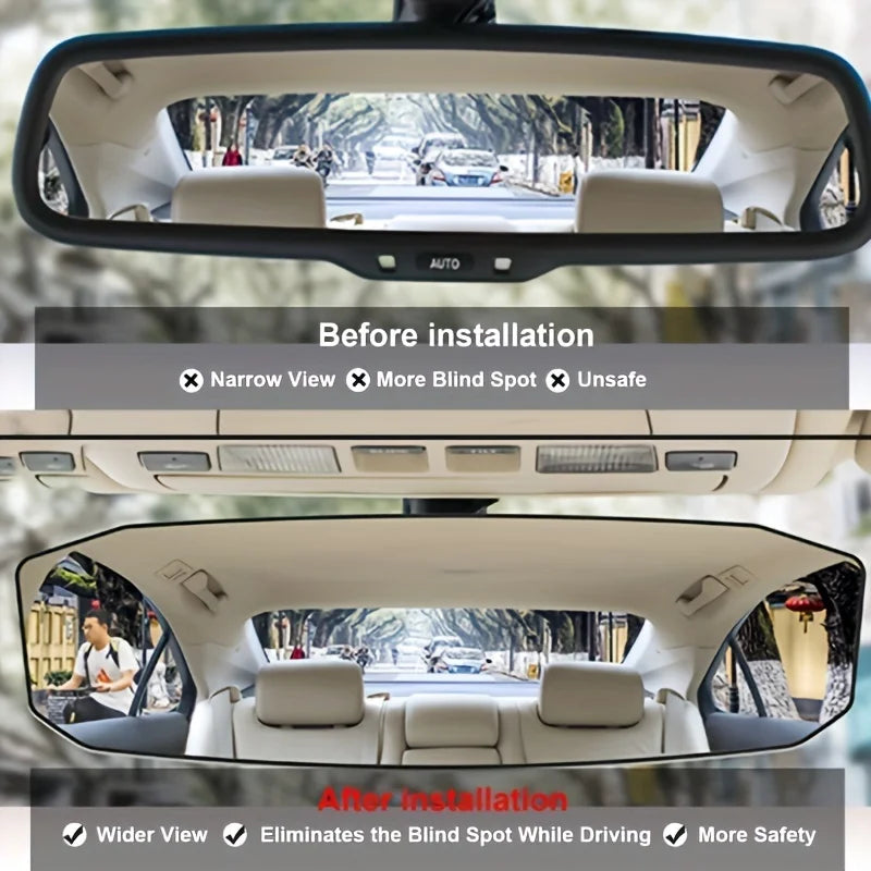 Universal Car Rearview Mirror | Blind Spot Wide Angle | Interior Reflective Auxiliary View